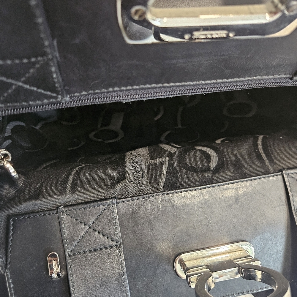 Salvatore Ferragamo Gancini Leather Handbag - Picture 10 of 14